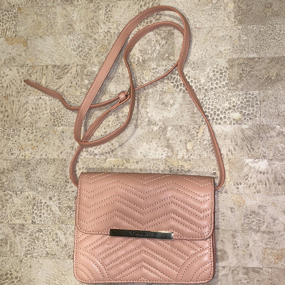 Tahari Light Pink Cross Body Purse